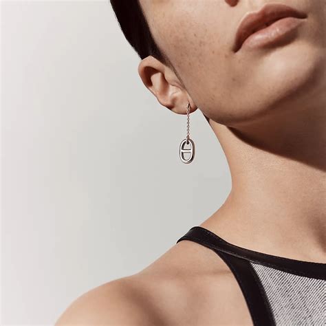 hermes blue circle hanging earrings|hermes gold earrings.